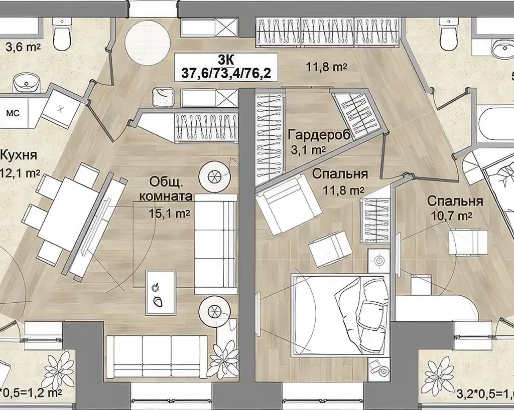 planirovochnye resheniya upscale 2x copy 1 DEROOMS Москва Проекты