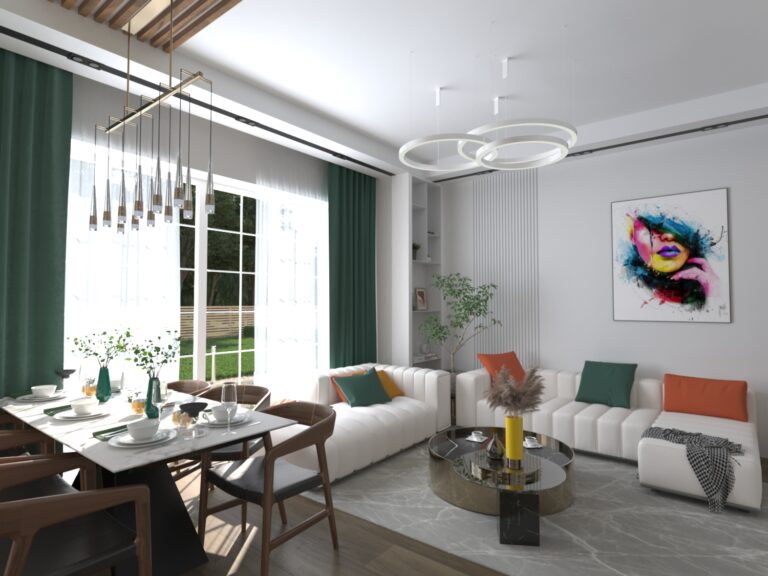 sovremennaya gostinaya s panoramnymi oknami DEROOMS Москва Авторский дизайн интерьеров премиум класса | Филатовские резиденции